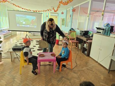 Занимание на тема: „Лисица и Щъркел“. - ДГ Незабравка - Мизия