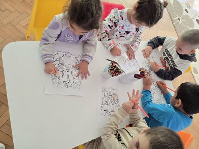 Занимание на тема: „Лисица и Щъркел“. - ДГ Незабравка - Мизия