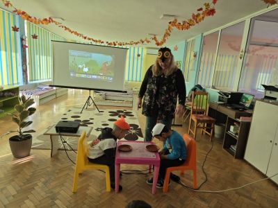 Занимание на тема: „Лисица и Щъркел“. - ДГ Незабравка - Мизия