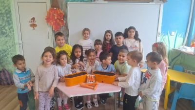 Тема: "Плодовете и зеленчуците полезни храни - Откъде идва морковът?"  - ДГ Незабравка - Мизия